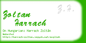 zoltan harrach business card