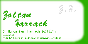 zoltan harrach business card